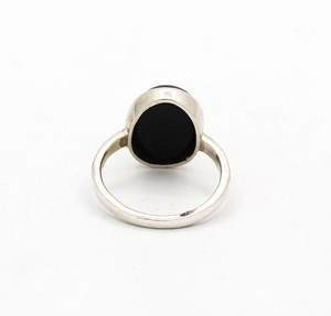 Natural Oval Shape <b>Black</b> <b>Onyx</b> Gemstone 925 Solid Sterling Silver Handmade <b>Rings</b> Jewelry for Wholesaler - Product Image 3