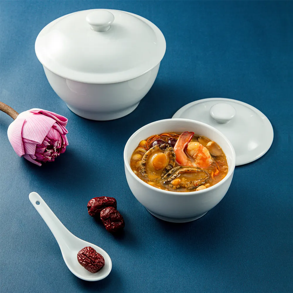OEM Style Keramik schale mit Deckel Salats ch üssel Küche Kochen Backform Mikrowelle Mini Suppen tasse vom vietnam ischen Hersteller