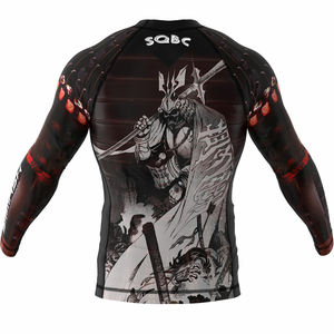 Compression Shirts Long Sleeve <b>BJJ</b> & MMA Rash Guard for Unisex-Stretch Quick Dry OEM Service Spandex/Polyester - Product Image 1
