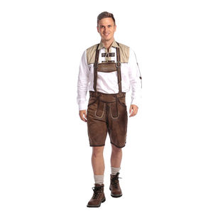 Lederhosen กางเกงขาสั้นเบอร์มิวดา,กางเกงขาสั้นแฟชั่นสไตล์บาวาเรียทำจากหนังฟอกฝาดสำหรับเด็กผู้ชาย - Product Image 6
