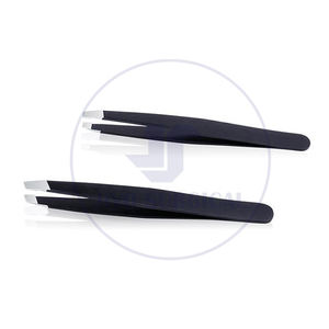 Pinzas de cejas personalizadas de acero inoxidable ofrecen diferentes colores/Mini pinzas cosméticas inclinadas instrumento de belleza - Product Image 3