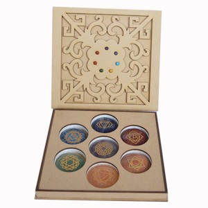 Ensemble de 7 chakras avec boîte en bois, boîte à cadeau en pierre précieuse naturelle, vente en gros, livraison gratuite - Product Image 3