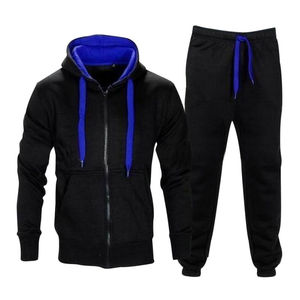 Chándal de Cachemira de oveja para hombre, conjunto de chándal con capucha + pantalón de lana grueso con capucha, chándal informal cálido - Product Image 4