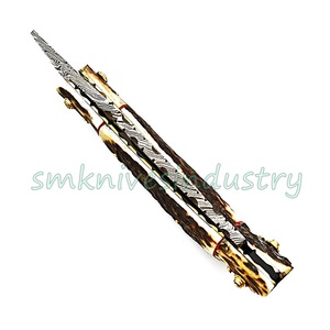 Custom Hand Made Damascus Straight <b>Razor</b> with STAG HORN Handle (Smk1709) - Product Image 3