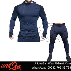Conjunto Deportivo Informal Unisex 2020 UNIQUE con Capucha y Rayas Rojas, Ecológico, Transpirable, Invierno, Personalizado, Poliéster/Algodón - Product Image 4