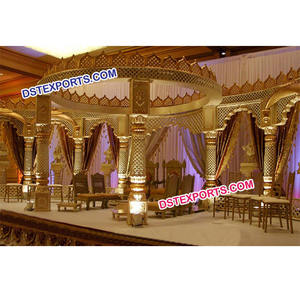 Boda real India Haveli Mandap fibra tallada Rajwada Mandap estilo tradicional boda india Mandap EE. UU. - Product Image 1