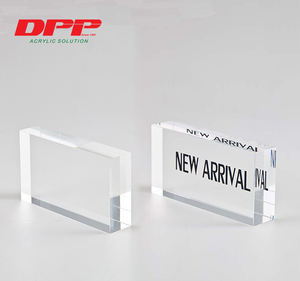 Acrylic logo block triangle shaped table stand menu holder stand - Product Image 1