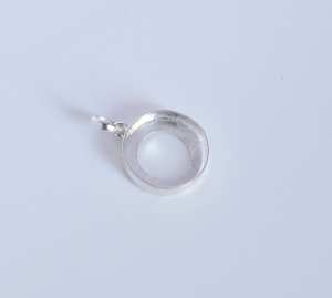 Nueva colección 18MM forma redonda Collet sólido 925 plata esterlina diseñador de moda en blanco asentamiento bisel taza colgante - Product Image 2