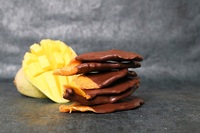 Produk Profesional baru seluncuran mangga celup coklat El kering rasa cokelat dibuat di Ize Nam pengalaman 6 tahun