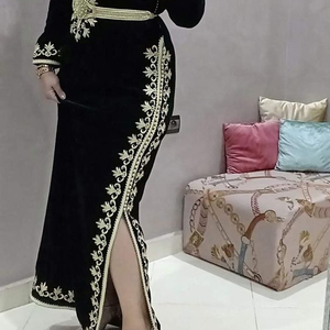 SIMPLE KARAKU DRESS EMBROIDERY OF DABKA, CRYSTAL GLASS BEADS,GLASS STONE WORK FOR PARTY-WEAR @ 2022 - Product Image 1