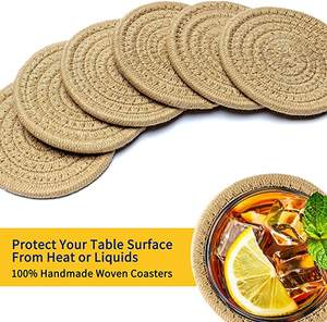 Rattan Tea <b>And</b> Coffee <b>Coasters</b> With Natural Finished Perfect For Home Dining Table <b>And</b> Wholesale Supplies <b>Set</b> Of 6 Pcs - Product Image 4