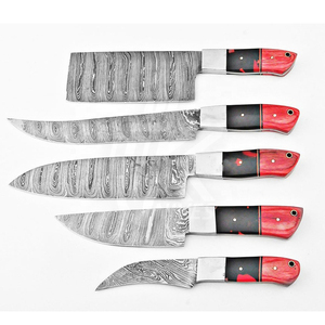 Handmade Damascus Steel Chef <b>Knife</b> <b>Set</b> with Wood Handle 5 Blades Custom OEM Packaging Camping <b>Knife</b> - Product Image 6