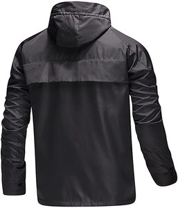 Coupe-vent imperméable à capuche pour hommes, veste de pluie, fermeture éclair, manteau de randonnée à capuche en plein air, veste légère, - Product Image 2