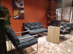 Ensemble de meubles d'extérieur KUGU PALMERA, table en bois avec structure en fer, chaise de balcon, style hôtel moderne - Product Image 5