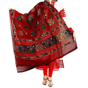 Dupatta en coton 60 cm, jaigri, avec dentelle - Product Image 6