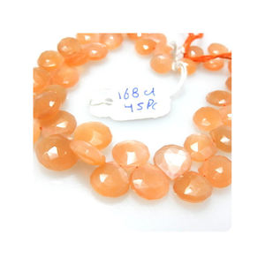 Cuentas de Briolette de piedra lunar Rondell de melocotón de calidad superior 10-12MM 8 tamaños para la fabricación de joyas - Product Image 6