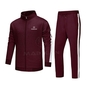 Lightweight Breathable <b>Plus</b> <b>Size</b> Winter Men's Two-Piece Tracksuit <b>Set</b> with <b>Joggers</b> (Cotton/Polyester) - Product Image 1