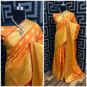 Fabrication en gros Surat mousseline de soie rembourrage Saree avec chemisier pièce Festival porter les femmes indiennes portent Sari pas cher bas prix ApparelGarment - Product Image 4