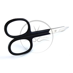 Tijeras de manicura de calidad profesional, 9,5 CM, puntas afiladas, acero inoxidable, cuchilla curva, venta al por mayor - Product Image 2