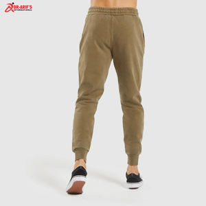Pantalones de chándal de felpa francesa lavados de peso pesado vintage pantalones de invierno lisos casuales de talla grande para hombre - Product Image 2