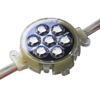 Punto de iluminación led de 25mm y 30mm, kit de luces dmx digital, 3 luces para correr, forma redonda de 5 estrellas, 5050 rgb, pixel point