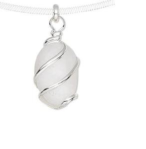 Colgante de Piedra Jade blanco pebbel colgante curativo piedra colgante caído cristal piedra preciosa ágata collar mayorista - Product Image 6