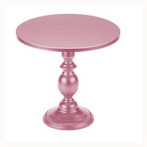 Recién llegado, Soporte para servidor de pastel, diseño hecho a mano, Soporte para servidor de pastel de forma redondeada, soporte para pastel de acabado recubierto de polvo rosa - Product Image 1