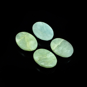 Pierre précieuse naturelle Aigue-marine bleue laiteuse de 5,65 carats, taille ovale à motifs, 14x10mm, pierre précieuse en vrac - Product Image 2