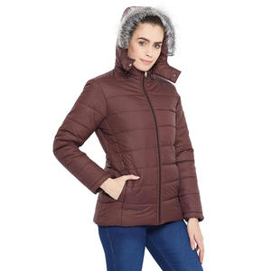 Dernière conception des femmes longue longueur hiver doudoune respirant coton remplissage Nylon bouton personnalisé imprimé Techniques vente - Product Image 5