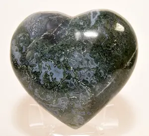 Hermosa forma de corazón hinchado Moos Ágata nueva estrella ágata al por mayor artesanías de piedras preciosas cantidad a granel proveedor de ágata musgo - Product Image 1