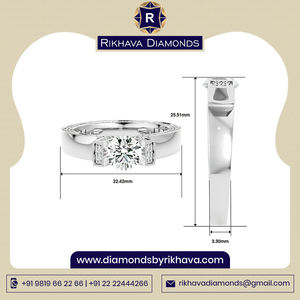 Rikhava แหวนเพชรเม็ดเดี่ยวทองคำขาว10K สำหรับผู้หญิงแหวนเพชรบริสุทธิ์บริสุทธิ์บริสุทธิ์บริสุทธิ์บริสุทธิ์บริสุทธิ์บริสุทธิ์บริสุทธิ์บริสุทธิ์บริสุทธิ์บริสุทธิ์ - Product Image 2