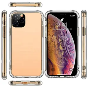 Coque souple transparente Super résistante aux chocs pour iPhone 6 7 8 Plus SE X XR XS 11 Pro Max 12 13 14 couverture arrière de téléphone portable de luxe en Silicone