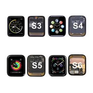 Dewworld relógio digital de toque, relógio inteligente de 38mm 40mm 42mm montagem lcd para apple watch s1 s2 s3 s4 s5 s6 s7 display digitalizador de tela