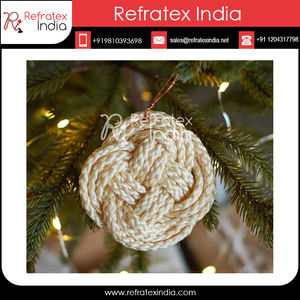 Nuevo Adorno Navideño de Macramé, el Mejor Proveedor y Fabricante de Adornos de Macramé al por Mayor de Refratex India, Hecho en India para - Product Image 2