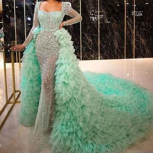 Diseñador muy hermoso y elegante vestido de noche Vestidos en cuentas de vidrio cristal piedra trabajo = 2020 - Product Image 1
