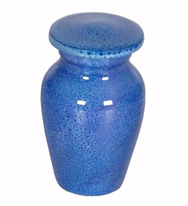 Urna de recuerdo clásica americana, terciopelo colorido y acabado satinado para cenizas conmemorativas, cremación de bebés hecha de mármol metálico - Product Image 6