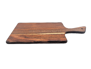Tabla de Cortar de Madera de Acacia de Calidad Artesanal, Venta al por Mayor de Fábrica, Tabla de Cortar de Cocina con Asas, Modelo Rectangular de 45x20x1.75cm - Product Image 2