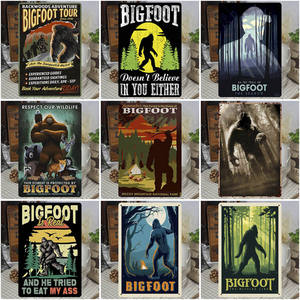 Goccia shopping BIGFOOT <span class=keywords><strong>Vintage</strong></span> segno di latta all'aperto soggiorno decorazione da parete in metallo segno retrò muro plauqe Yard piastra di avvertimento - Product Image 5