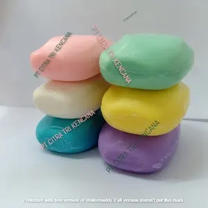 Savon pour le corps, 50g, couleur rose, équipement indonésien, fabrication artisanale, barre, rasage des sourcils