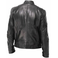 Blouson en cuir pour homme, style pilote, hiver, grande taille, respirant, style vintage, col montant en fourrure de mouton, fermeture éclair réversible