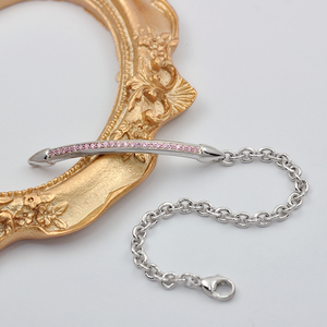 Pulseras de Plata de Ley 925 con Circonita de Diseño Moderno para Mujer, Regalo para Bodas y Fiestas - Product Image 2