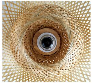 Lampe suspendue en bambou tissé à la main, abat-jour bohème en provenance du Vietnam - Product Image 6