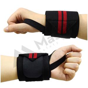 2020 Wholesale Quality Neoprene Nylon Weight Lifting Wrist Wraps Custom Logo and Color Strength Training Wraps for <b>Fitness</b> - Product Image 2