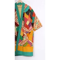Kantha veste matelassée pour femmes, magnifique veste Kantha, manteau indien fait à la main, coupe de plusieurs patchs et multicolore