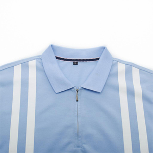 Gym Fitness คุณภาพสูงสีขาวลายฤดูร้อนสวมใส่แขนสั้นผ้าฝ้าย100% โพลีเอสเตอร์กีฬาลำลองเสื้อโปโล - Product Image 4