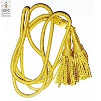 Grossiste en glands métalliques dorés OEM pour robes ecclésiastiques et liturgiques, glands personnalisés pour prêtres, clergé, évêques, cordon avec glands