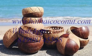 Cuenco de cáscara de coco marrón 100% Natural de Vietnam, el más vendido, tazón para batidos de coco, venta al por mayor - Product Image 2