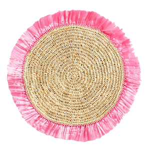 Bohemian Yellow Seagrass Woven <b>Placemat</b> With Fringe Rustic Raffia <b>Table</b> Pad <b>for</b> Kitchen PC Material <b>for</b> Food Commercial Use - Product Image 2