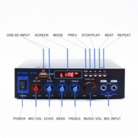 Mini amplificateur dentaire hifi couleur bleu, pour lecteur mp3 avec puissance Audio stéréo 110V et 220V, compatible 12V, voiture