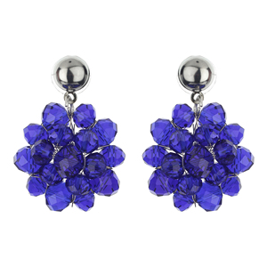 Thời Trang Tốt Nhất Phụ Kiện Topaz Đá Quý Hoa Thủy Tinh Màu Xanh Hạt Vòng Cổ Với Màu Đen Giả Cổ Áo Vàng Vật Liệu Chính Cho Các Bên Ấn Độ - Product Image 5